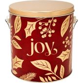 1 Gallon Joy-Free Shipping Holiday Tin Pops Corn 