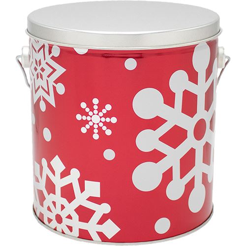 1 Gallon Let it Snow-Free Shipping Holiday Tin Pops Corn 