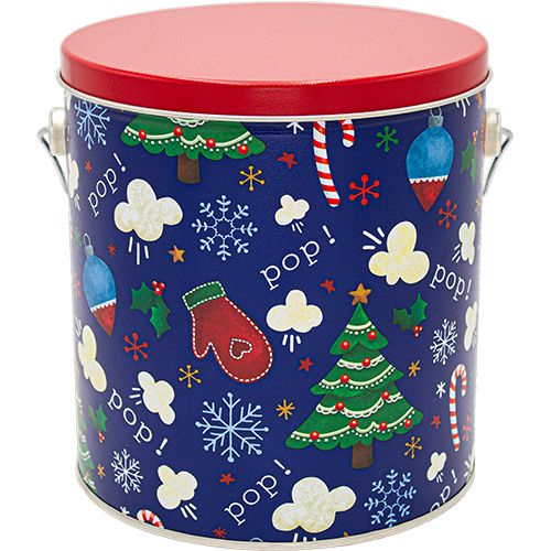 1 Gallon Pop Pop Pop-Free Shipping Holiday Tin Pops Corn 