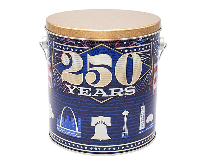 1 Gallon 250th Birthday Signature Tins Pops Corn 