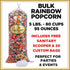 Bulk Rainbow Gourmet Popcorn Bulk Bags Pops Corn 