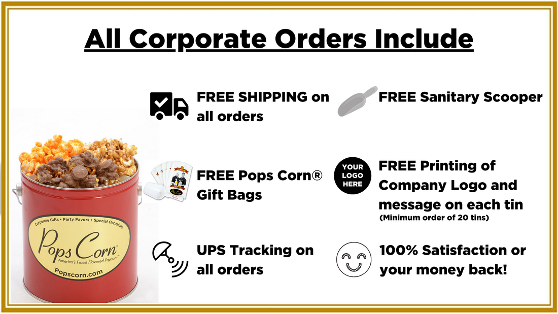 Popcorn Order Custom Popcorn Gifts for Clients | Corporate Gifting | Pops Corn