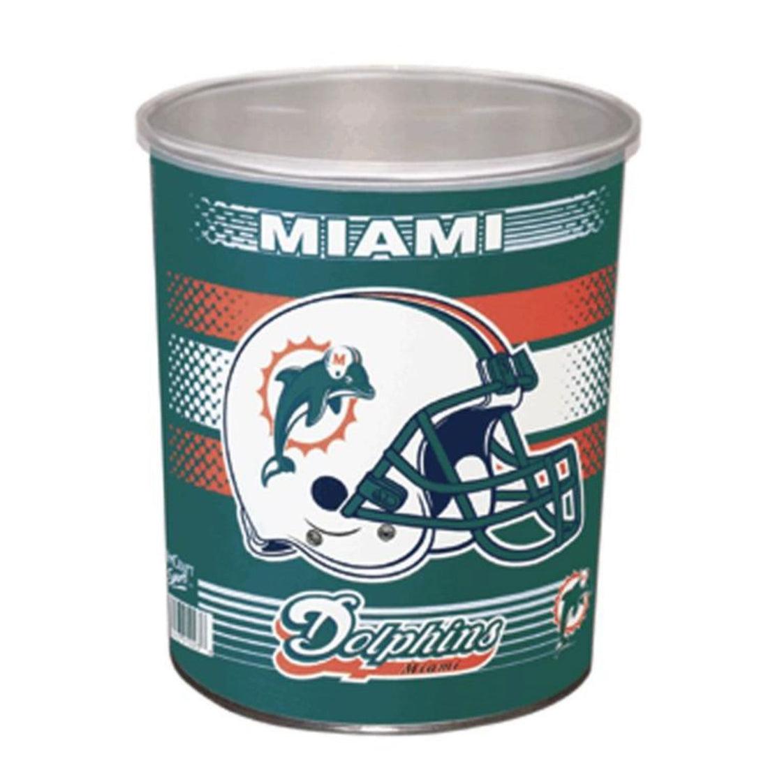 Miami Dolphins One Gallon-Free Shipping Sports Popcorn Tin vendor-unknown 