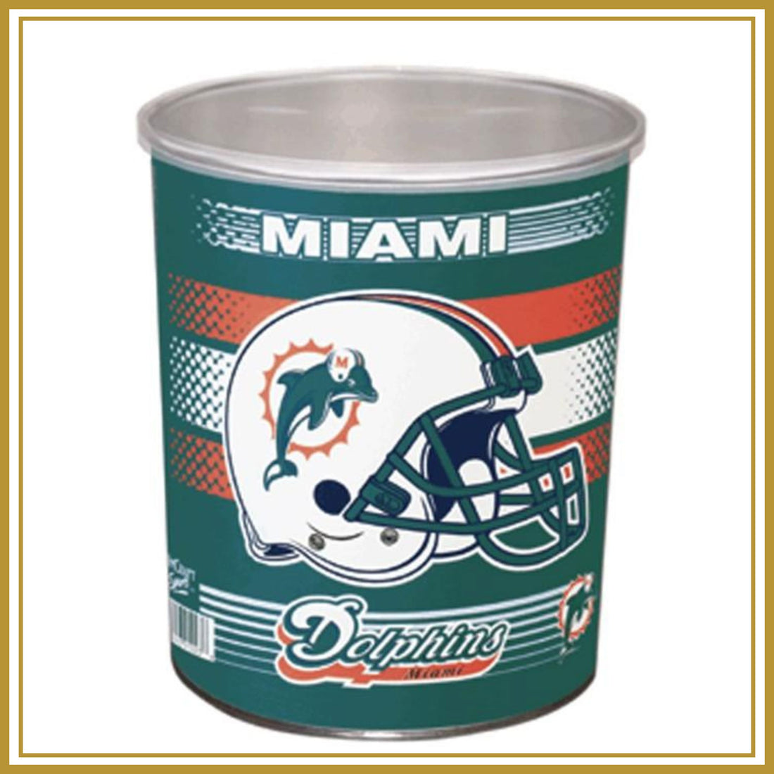Miami Dolphins One Gallon-Free Shipping Sports Popcorn Tin vendor-unknown 