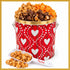 1 Gallon Hearts Popcorn Tin – Choose Up to 3 Flavors | Gourmet Gift Tin | Free Shipping | Pops Corn® Valentine&