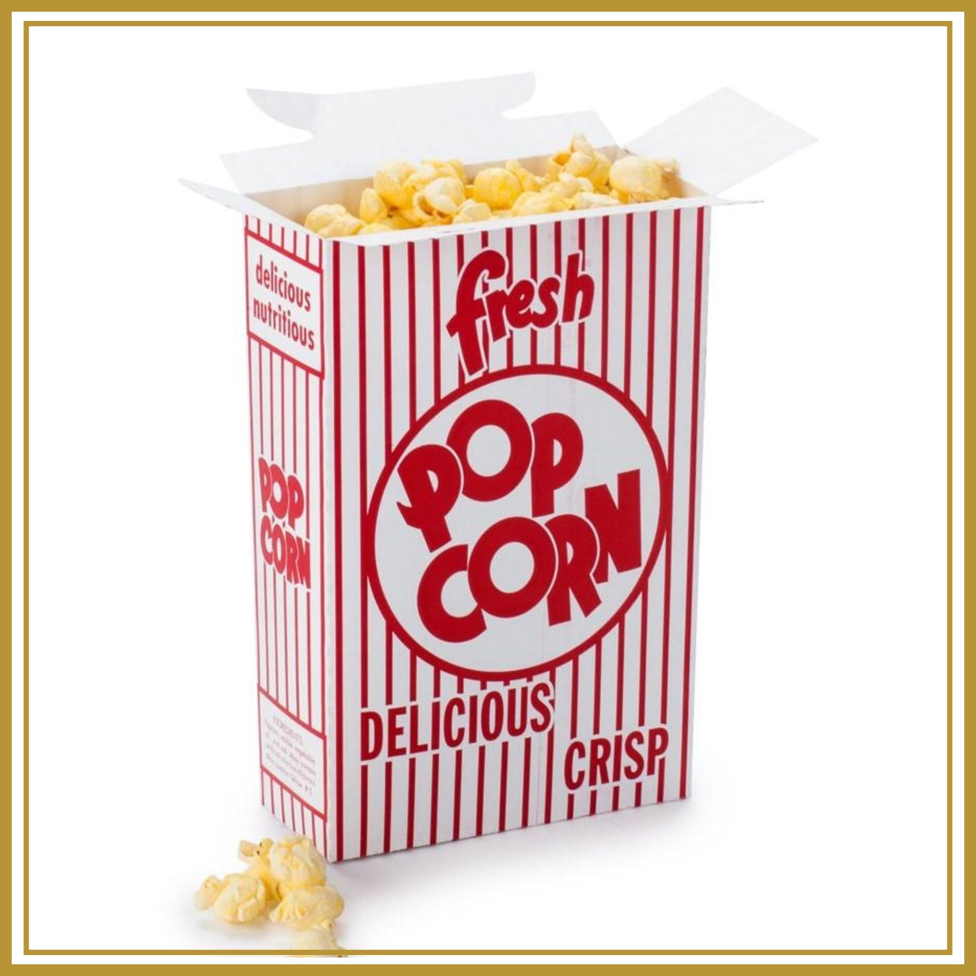 12 Popcorn Boxes-EMPTY Popcorn Supplies Pops Corn 