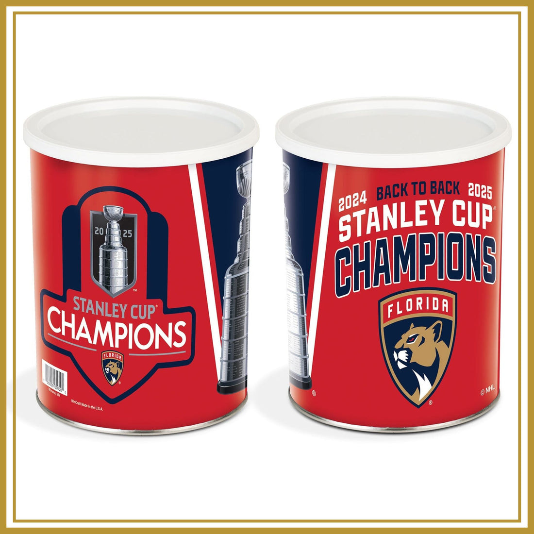 Florida Panthers Stanley Cup Tin Sports Popcorn Tin vendor-unknown