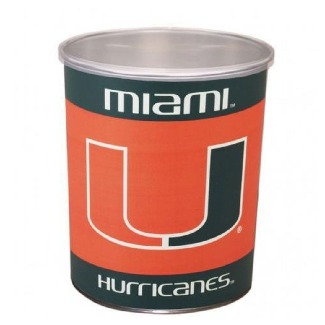 Miami Hurricanes One Gallon-Free Shipping Sports Popcorn Tin vendor-unknown 
