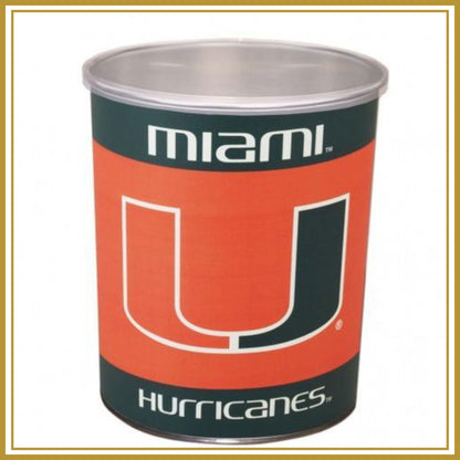 Miami Hurricanes One Gallon-Free Shipping Sports Popcorn Tin vendor-unknown 