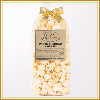 White Cheddar Cheese Popcorn – 24 Pack Favor Bags | Fresh Event Popcorn | Pops Corn®