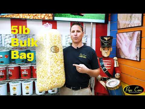 Movie Theater Butter Popcorn – XL Bulk Bag | 90 oz (300 Cups) | Wholesale Popcorn for Events | Pops Corn®