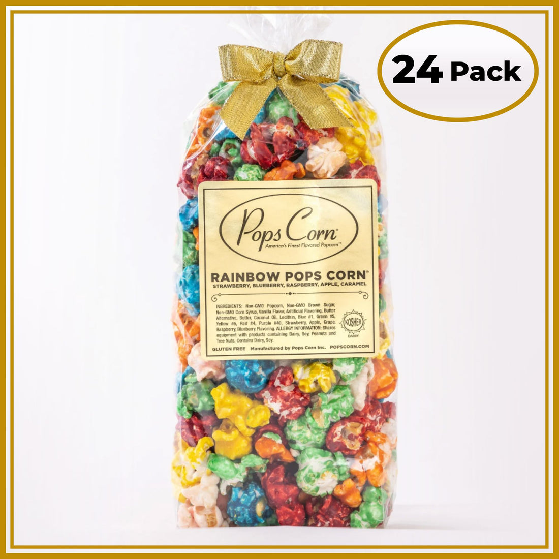 Rainbow Gourmet Popcorn – 24 Pack Party Favor Bags | Fresh Event Popcorn | Pops Corn® Party Favor New vendor-unknown 