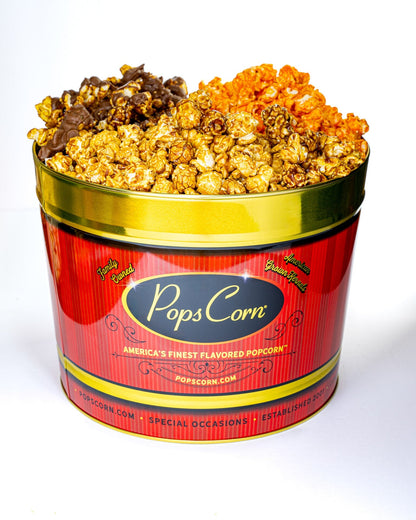 2 Gallon Pops Corn Tin-3 FLAVORS!-Free Shipping Valentine&