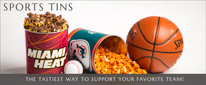 Gourmet Popcorn Sports Tins | Gourmet Popcorn in Fort Lauderdale and Pembroke Pines, Florida