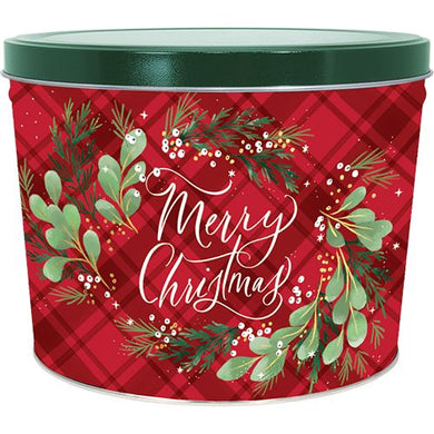 2 Gallon Christmas Plaid - Free Shipping Father's Day Tins vendor-unknown 