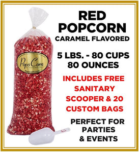 Red Popcorn 🍓 Pops Bulk Popcorn Bags. Made fresh to order! ?✔ Pops Corn 