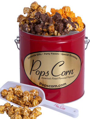 1 Gallon Signature Red Gift Tin. ❤❤❤-Free Shipping Valentine's Day Tins Pops Corn 