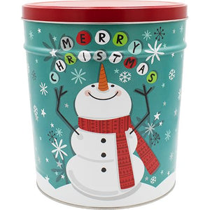 4 Gallon Holiday Cheery Snowman Father's Day Tins vendor-unknown 
