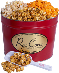 2 Gallon Red-3 FLAVORS!-Free Shipping Valentine's Day Tins Pops Corn 