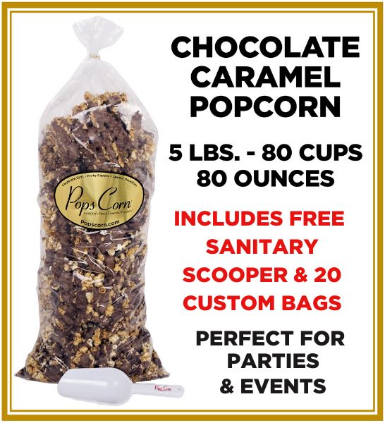 Chocolate Covered Caramel Popcorn 🍫🙌 Pops Bulk Popcorn Bags. Made fresh to order! ?✔ Pops Corn