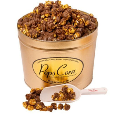 2 Gallon Gold-All Chocolate Caramel!-Free Shipping Signature Tins Pops Corn 