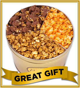 1 Gallon Signature Gold All Chocolate Caramel -Free Shipping Signature Tins Pops Corn 