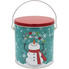 Load image into Gallery viewer, 1 Gallon Cheery Snowman-Free Shipping Holiday Tin Pops Corn 