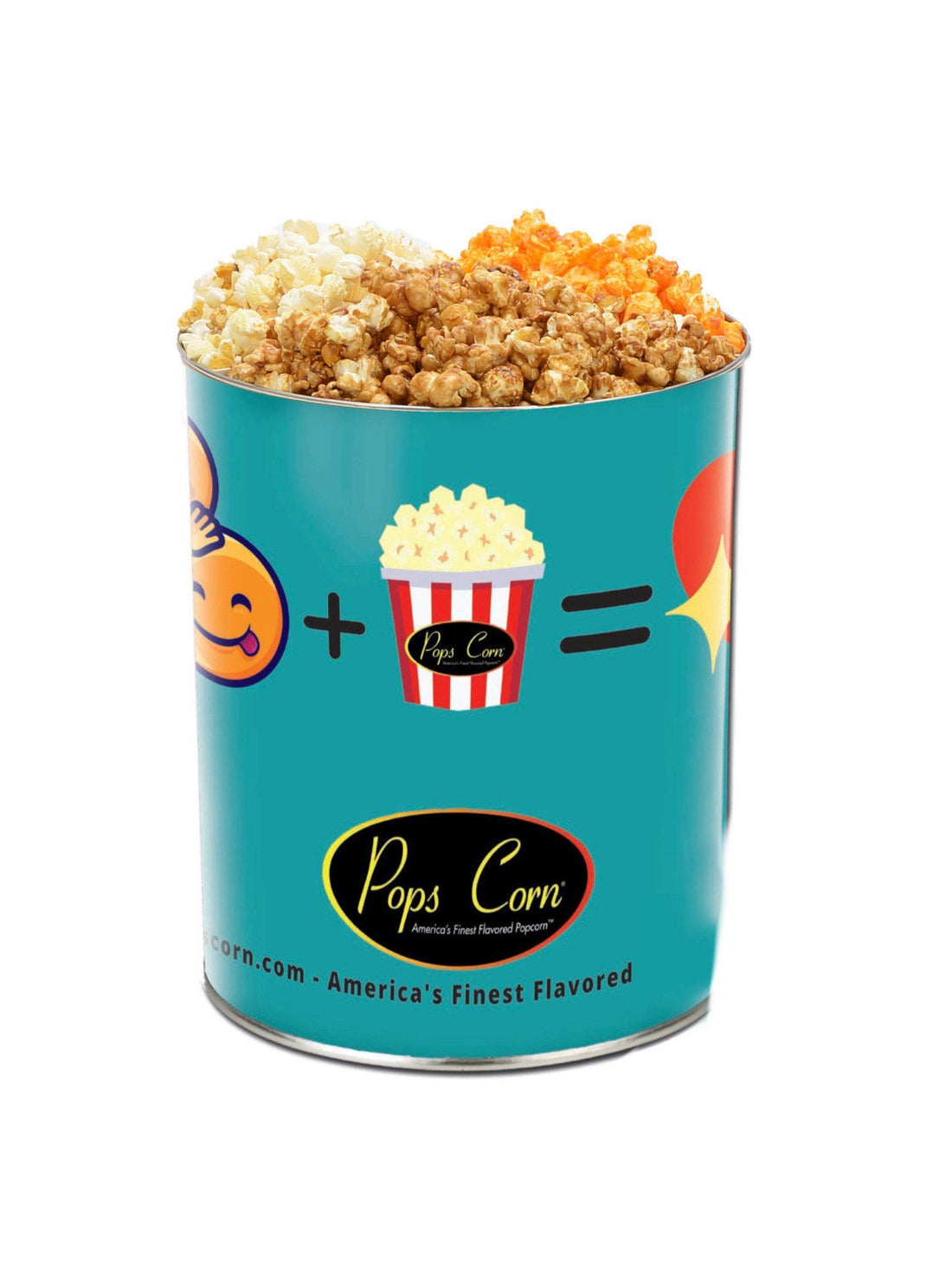 1 Gallon Emoji Signature Tins Pops Corn