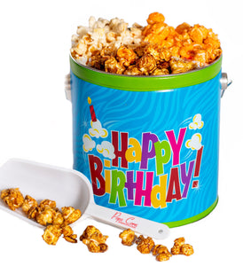 1 Gallon Happy Birthday-Free Shipping Signature Tins Pops Corn 