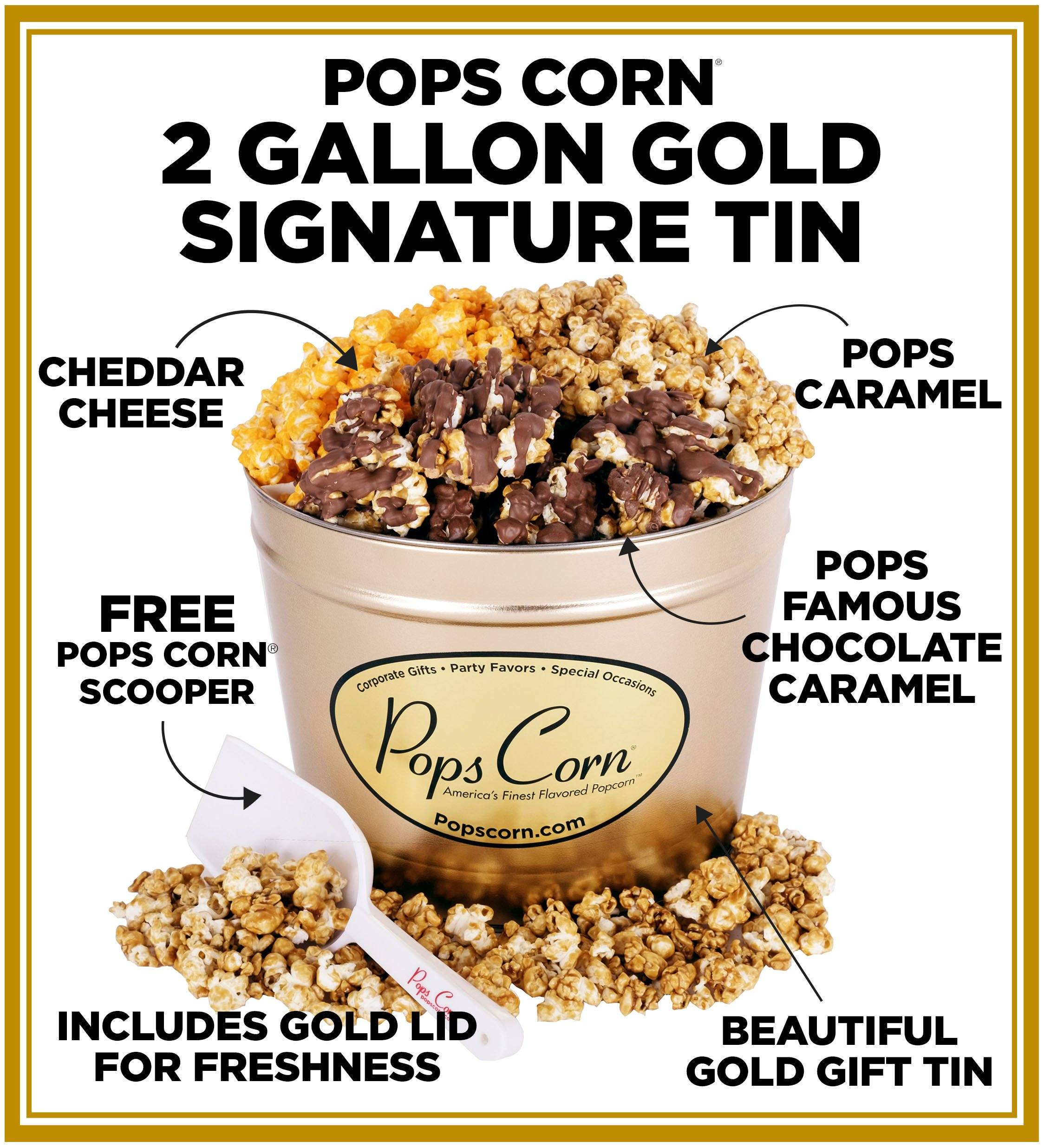 2 Gallon Signature Gold Signature Tins Pops Corn 