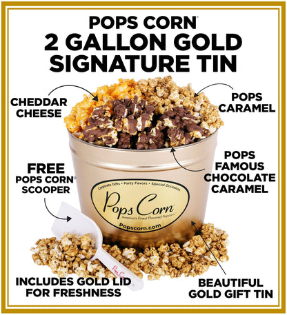 2 Gallon Signature Gold Signature Tins Pops Corn 