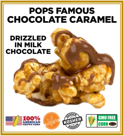 2 Gallon Red-All Chocolate Caramel!-Free Shipping Signature Tins Pops Corn 