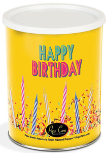One Gallon Happy Birthday-Free Shipping Signature Tins Pops Corn 