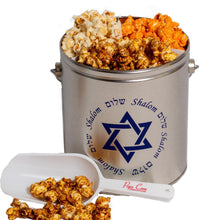 Load image into Gallery viewer, 1 Gallon Holiday Hannukah Holiday Tin Pops Corn 